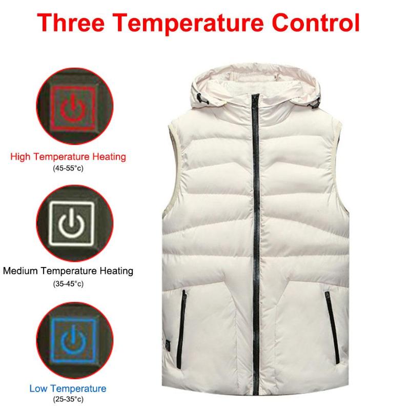Winter Men Collar Cotton Heating Vest Graphene Electric Heated Jacket USB Security Intelligent Constant Temperature Heating Suit, As pic
Winter Men Collar Cotton Heating Vest Graphene Electric Heated Jacket USB Security Intelligent Constant Temperature Heating Suit, As pic
