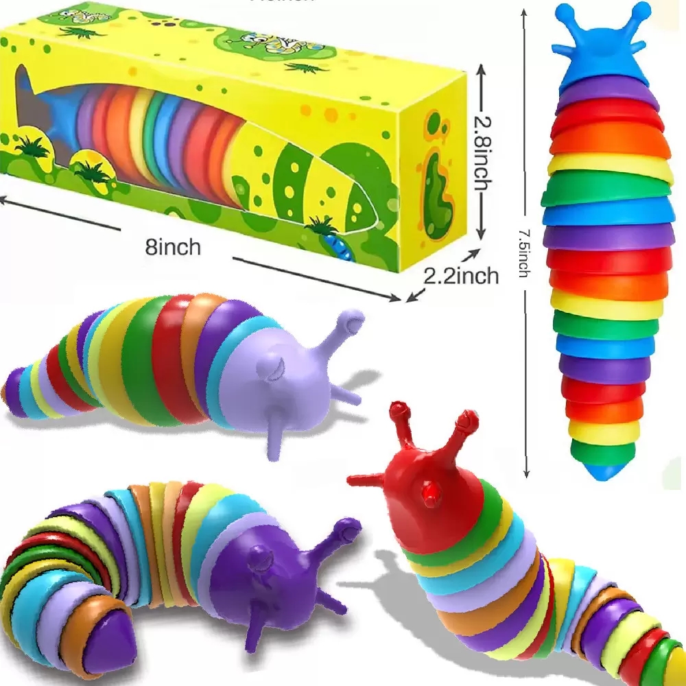 3D Slug Fidget Toy New Fidget Toy Slug Articulated Flexible Relief Anti-Anxiety Slug Sensory for Children Aldult BES121
3D Slug Fidget Toy New Fidget Toy Slug Articulated Flexible Relief Anti-Anxiety Slug Sensory for Children Aldult BES121