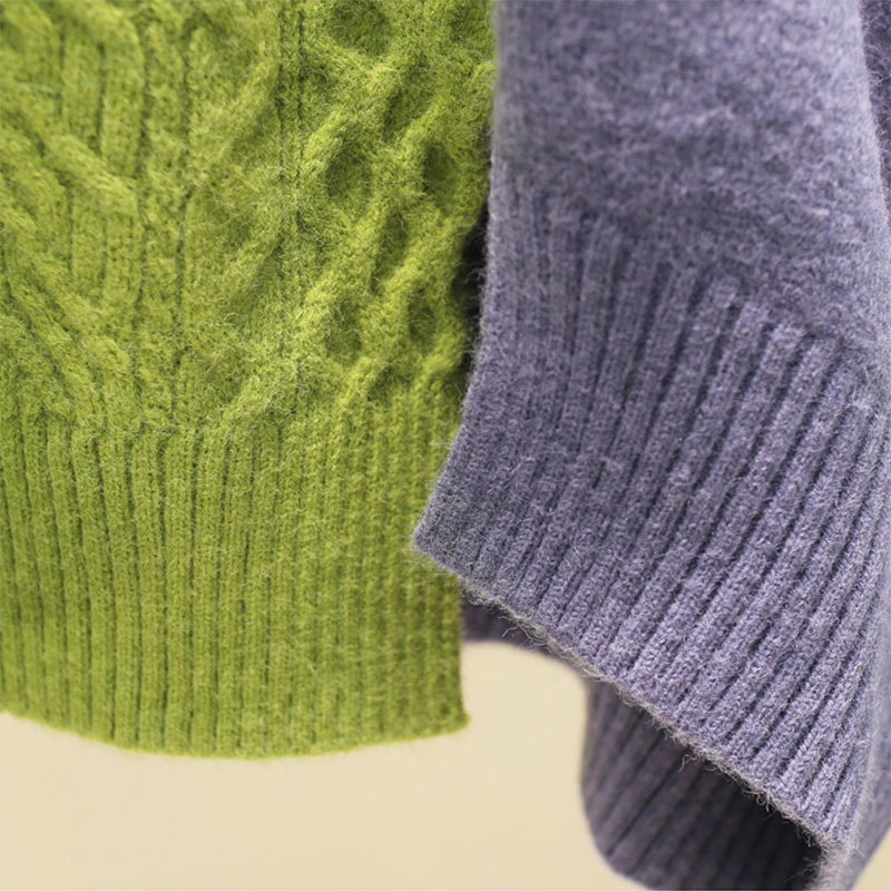 Women's Contrast Patchwork Half Turtleneck Sweater Women's Winter Korean Loose Turtleneck Student Knit Sweaters Pullovers ML209 201030wtt