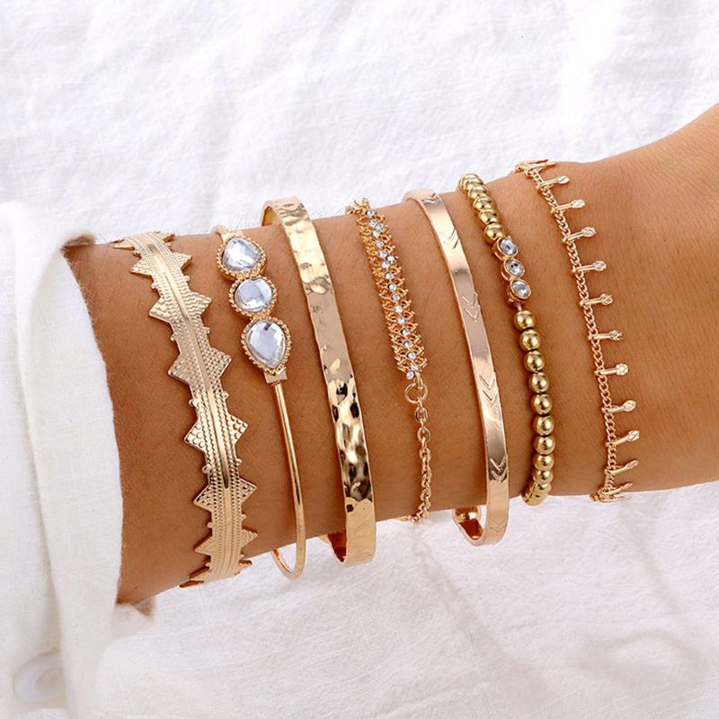 Charm Bracelets 2021 Bohemian & Bangles Set Gold Bead Bracelet For Women Rhinestone Crystal Pulseras Mujer Bijoux Femme
Charm Bracelets 2021 Bohemian & Bangles Set Gold Bead Bracelet For Women Rhinestone Crystal Pulseras Mujer Bijoux Femme