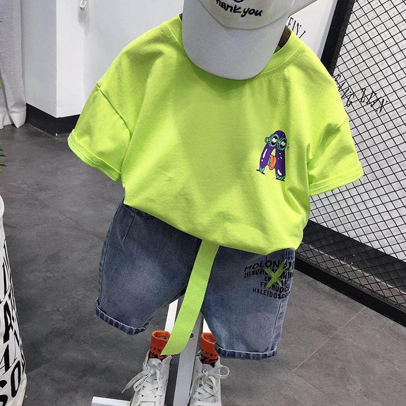 2PCS WLG Boys Clothes Kids Summer White Green Cartoon Short Sleeve T Shirt and Denim Blue Short Set Baby Boy Casual Outfits1
2PCS WLG Boys Clothes Kids Summer White Green Cartoon Short Sleeve T Shirt and Denim Blue Short Set Baby Boy Casual Outfits1