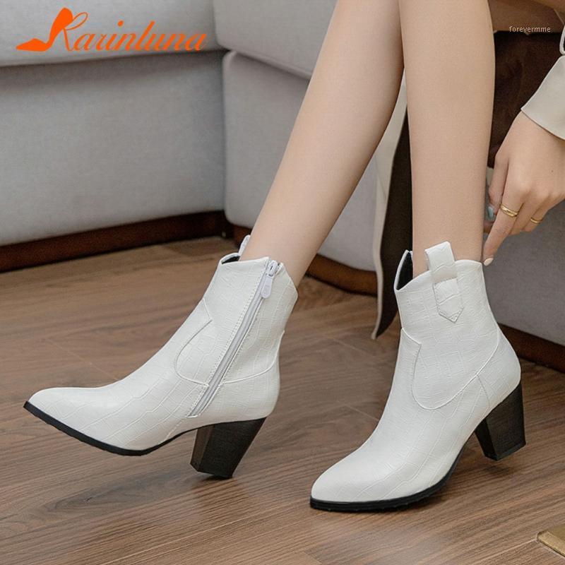 Karin 2020 Hot Sale Plus Size 46 High Heels Ankle Boots Woman Shoes Zip Up Pointed Toe Fashion INS Spring Autumn Boots1, Black 
Karin 2020 Hot Sale Plus Size 46 High Heels Ankle Boots Woman Shoes Zip Up Pointed Toe Fashion INS Spring Autumn Boots1, Black