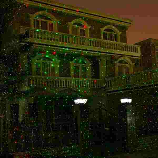 Christmas Laser Star Light RGB Shower LED Gadget MOTION Stage Projector Lamps Outdoor Garden Lawn Landscape 2 IN 1 Moving Full Sky
