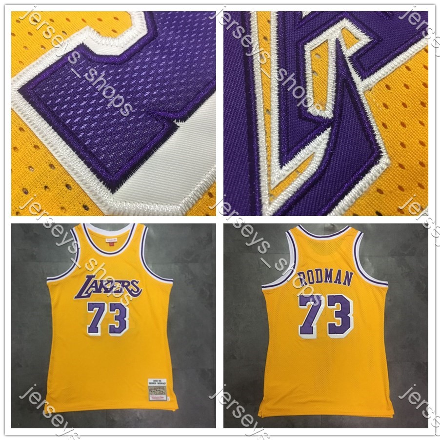 Mens Throwback Los Angeles Lakers Jerseys Dennis Rodman Yellow 73 Mitchell & Ness 1998/99 Stitched Hardwoods Classics Shirts, Black;red
Mens Throwback Los Angeles Lakers Jerseys Dennis Rodman Yellow 73 Mitchell & Ness 1998/99 Stitched Hardwoods Classics Shirts, Black;red