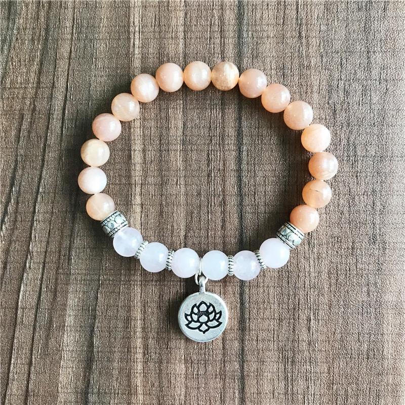 8MM Natural Sunstone & RoseQuartz Bracelet Lotus /OM /Buddha Pendant Yoga Bracelets Wrist Bracelet Girl Gift
8MM Natural Sunstone & RoseQuartz Bracelet Lotus /OM /Buddha Pendant Yoga Bracelets Wrist Bracelet Girl Gift