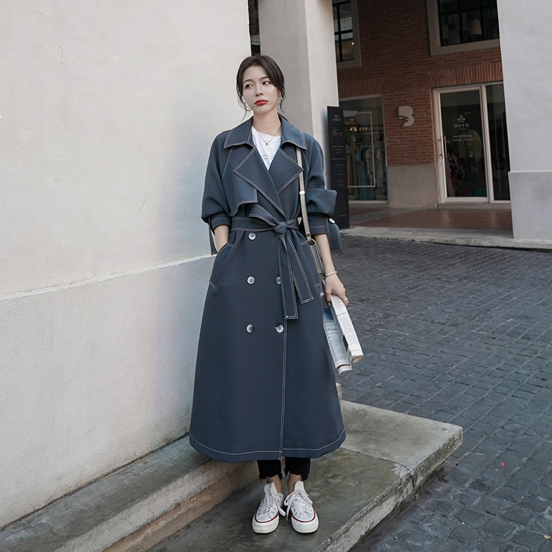 2021 New Female Blouse Spring Long New Korean Fashion Released Double Lapel Breasted Design Blue Quality Trench Coat 5h 2gic
2021 New Female Blouse Spring Long New Korean Fashion Released Double Lapel Breasted Design Blue Quality Trench Coat 5h 2gic