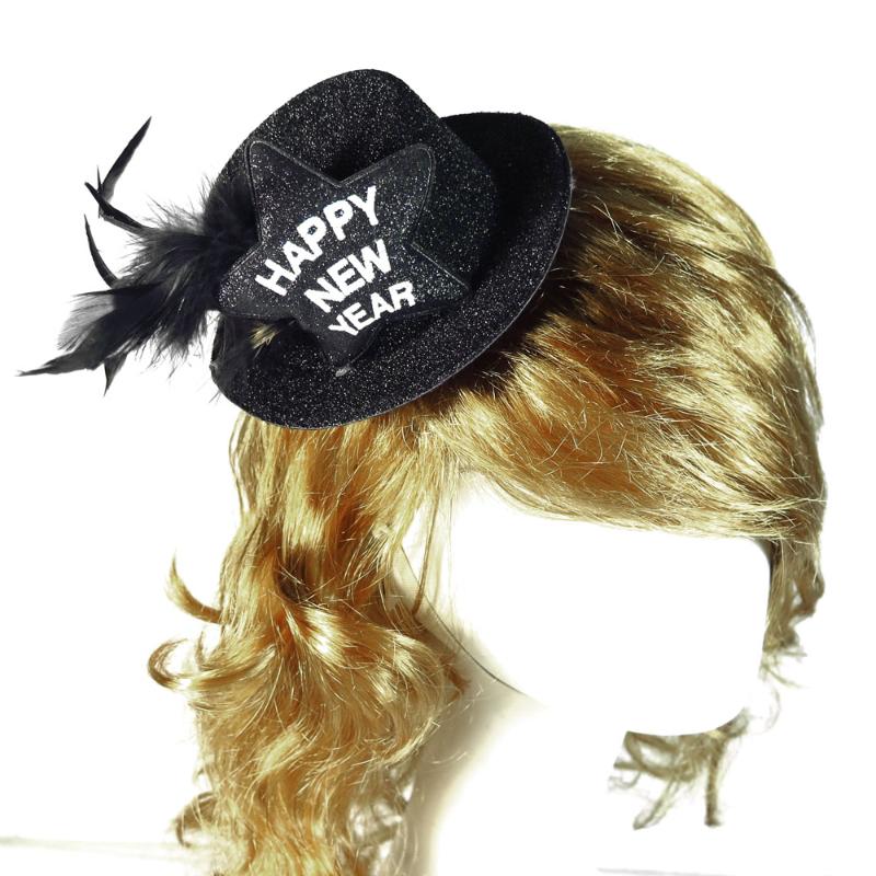 2021 new design happy new year mini fedora hat on hat hair clips top headband fashion hair accessories for year's party
2021 new design happy new year mini fedora hat on hat hair clips top headband fashion hair accessories for year's party