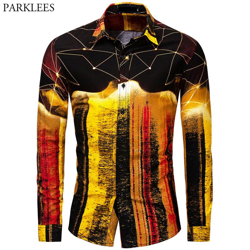 Fashion 3D Printed Shirt Mens Shiny Graffiti Men Dress Shirts Casual Slim Fit Men Long Sleeve Nightclub Party Dance Clothing, As picture show
Fashion 3D Printed Shirt Mens Shiny Graffiti Men Dress Shirts Casual Slim Fit Men Long Sleeve Nightclub Party Dance Clothing, As picture show