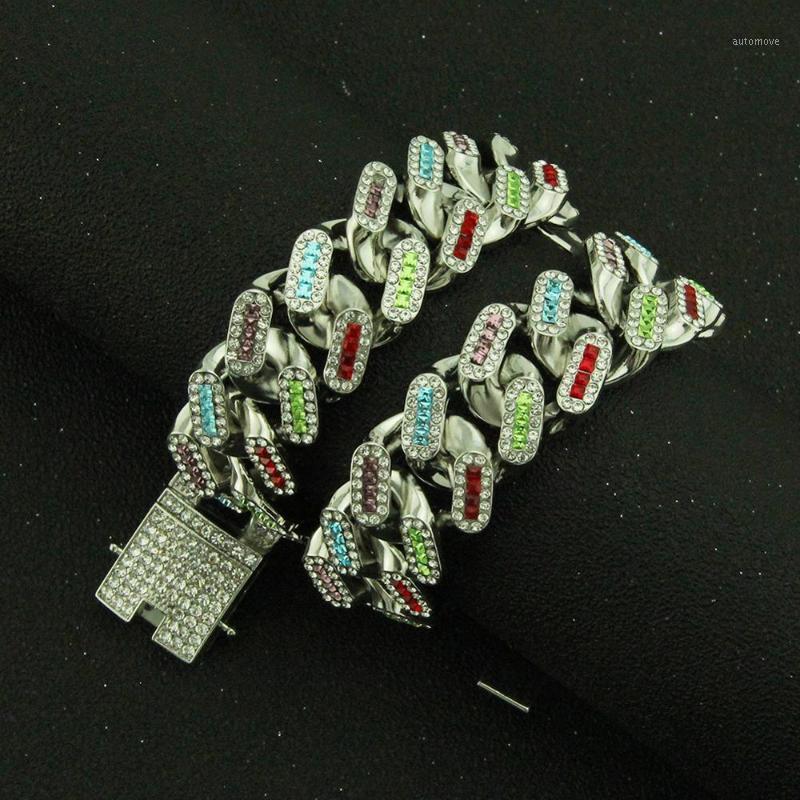 21mm Big Wide Hip Hop Multicolor Rhinestones Paved Bling Iced Out Cuban Curb Miami link Chain Necklaces Male Rapper Jewelry1
21mm Big Wide Hip Hop Multicolor Rhinestones Paved Bling Iced Out Cuban Curb Miami link Chain Necklaces Male Rapper Jewelry1