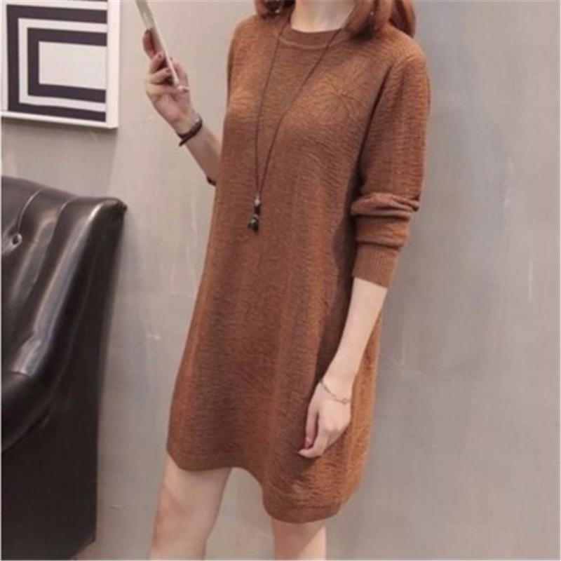 2021 Autumn winter sweater women knitted dress warm O-Neck sexy loose pregnant maxi plus size 4xl female ladies long sweaters, Black
2021 Autumn winter sweater women knitted dress warm O-Neck sexy loose pregnant maxi plus size 4xl female ladies long sweaters, Black