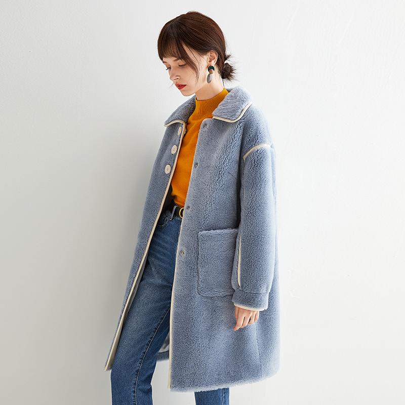 Fur Coat Women Real Clothes 2020 Sheep Shearling Wool Jacket Kawaii Autumn Winter Coat Women Korean Tops V19F75416 YY1685, Blue
Fur Coat Women Real Clothes 2020 Sheep Shearling Wool Jacket Kawaii Autumn Winter Coat Women Korean Tops V19F75416 YY1685, Blue