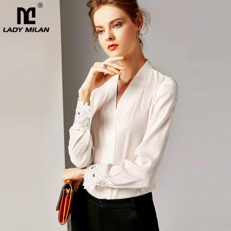 2020 100% Pure Silk Women' Runway Shirts Sexy V Neck Long Sleeves Embroidery Elegant Shirt Blouse, Black
2020 100% Pure Silk Women' Runway Shirts Sexy V Neck Long Sleeves Embroidery Elegant Shirt Blouse, Black