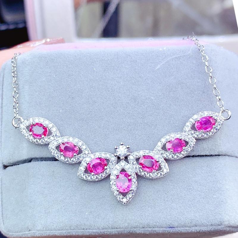 Other Natural Real Blue Or Pink Sapphire Plant Necklace With Pendant 0.3ct*7pcs Gemstone 925 Sterling Silver Fine Jewelry J216125
Other Natural Real Blue Or Pink Sapphire Plant Necklace With Pendant 0.3ct*7pcs Gemstone 925 Sterling Silver Fine Jewelry J216125