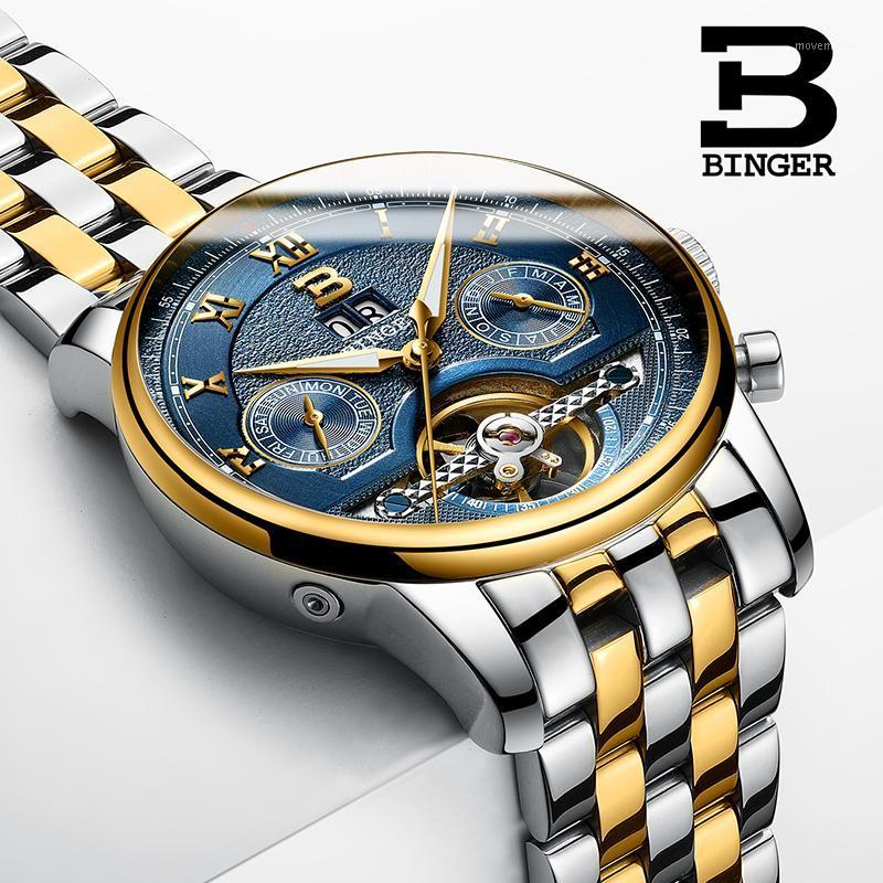 Tourbillon Men Top Watch Automatic Mechanical Watch Stainless Steel Waterproof BINGER Switzerland relogio masculino1, Leather black silver
Tourbillon Men Top Watch Automatic Mechanical Watch Stainless Steel Waterproof BINGER Switzerland relogio masculino1, Leather black silver