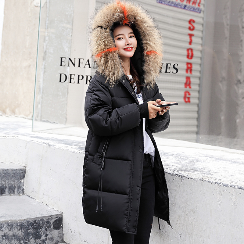 Winter jacket women coats fur collar hooded zippers parkas women down jackets coats long warm casual tops female coats 201110wtt