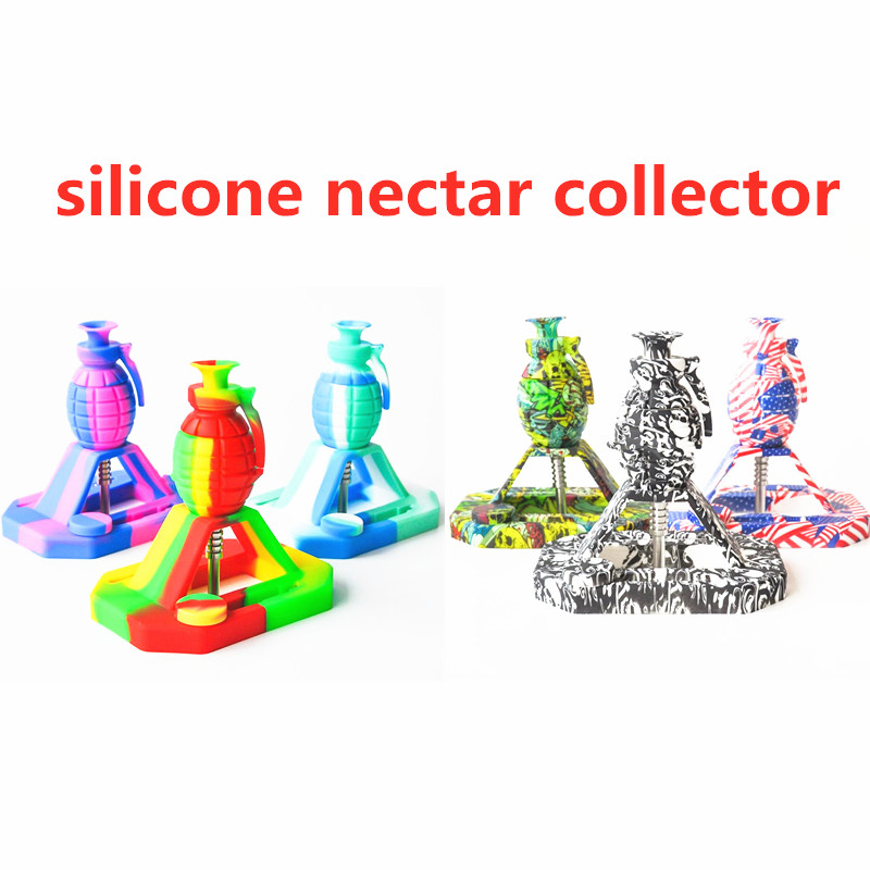 Grenade shape silicone nectar collector unbreakable silicone smoking pipe Nectar Collector kits with 14mm Titanium Tip
Grenade shape silicone nectar collector unbreakable silicone smoking pipe Nectar Collector kits with 14mm Titanium Tip