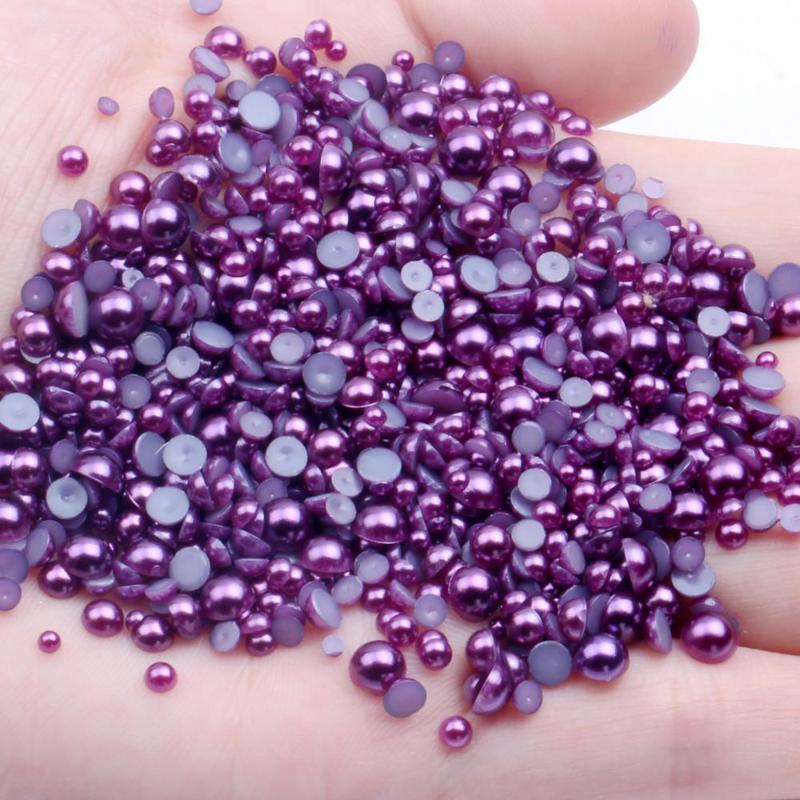 Half Round Resin Beads Dark Purple 2mm-12mm And Mixed Sizes 50-1000pcs Craft Round Glue On Pearls For Wedding Dress Supplies
Half Round Resin Beads Dark Purple 2mm-12mm And Mixed Sizes 50-1000pcs Craft Round Glue On Pearls For Wedding Dress Supplies