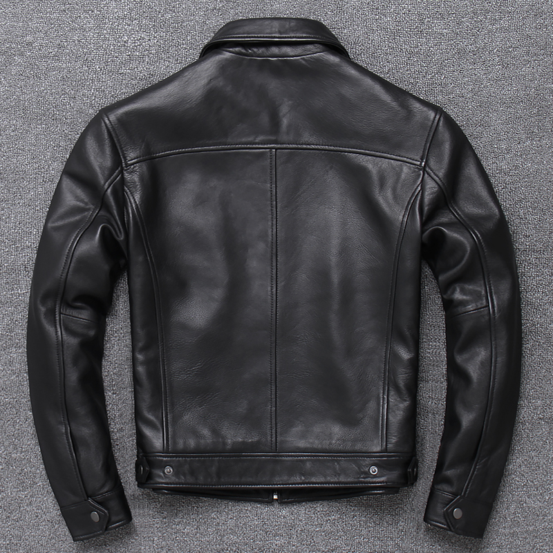 Plus sizeSpring Genuine Leather jacketMen quality Business Casual soft sheepskin coatPapa clothessales 201127