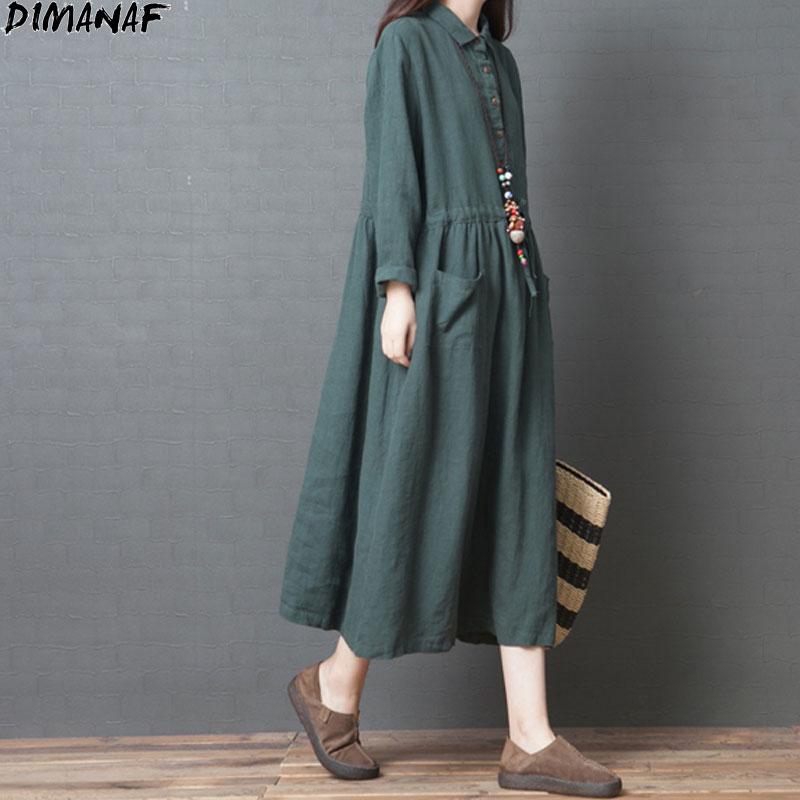 DIMANAF Plus Size Women Dress Blouse Linen Belt Vintage Long Autumn Solid Winter Female Loose Casual Pockets Big Size Dresses, Liang083
DIMANAF Plus Size Women Dress Blouse Linen Belt Vintage Long Autumn Solid Winter Female Loose Casual Pockets Big Size Dresses, Liang083