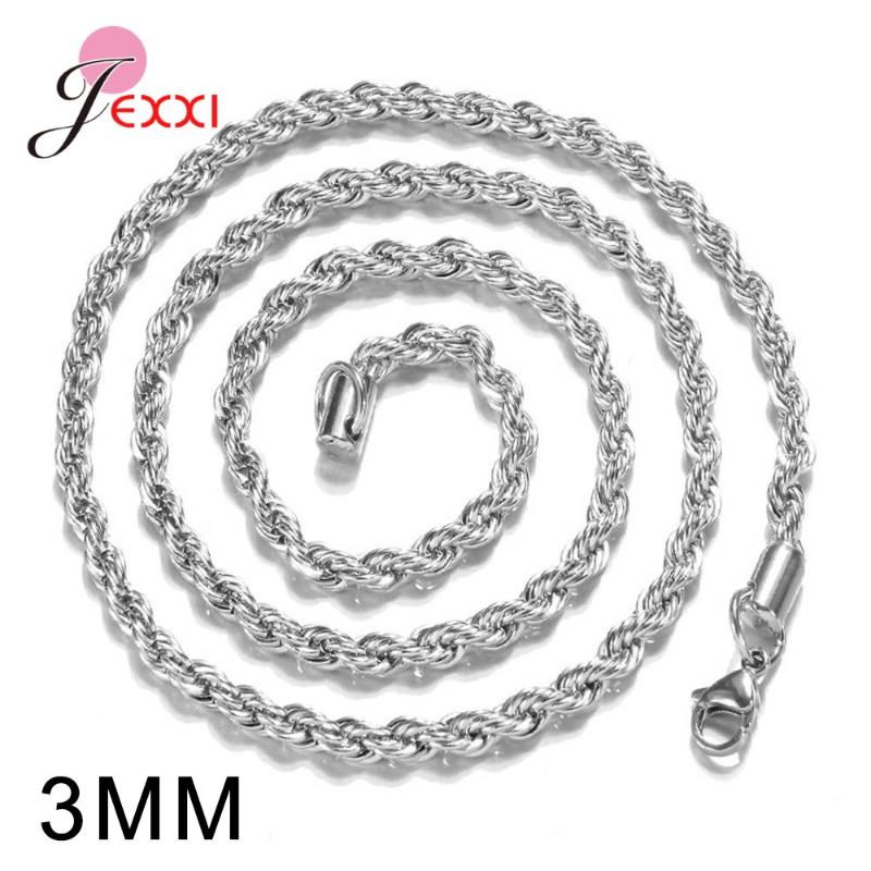 Chains 16/18/20/22/24/26/28/30 Inches Genuine 925 Sterling Silver Chain Necklaces For Women Men High Quality Jewelry Accessory
Chains 16/18/20/22/24/26/28/30 Inches Genuine 925 Sterling Silver Chain Necklaces For Women Men High Quality Jewelry Accessory