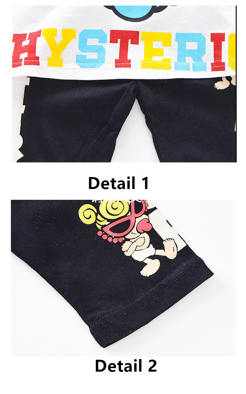 Baby Girls Clothes Set Summer Cartoon Mini Hysteric Short sleeve T-shirt Shorts Pants High Quality Bebe Girls Troddler Clothes 201031