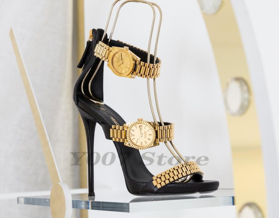 2020 New Metal Leather Women Sandals With Golden Watch Peep-Toe Thin Shoes Neon Green Gladiator Roman High Heels Women Pumps, Black
2020 New Metal Leather Women Sandals With Golden Watch Peep-Toe Thin Shoes Neon Green Gladiator Roman High Heels Women Pumps, Black