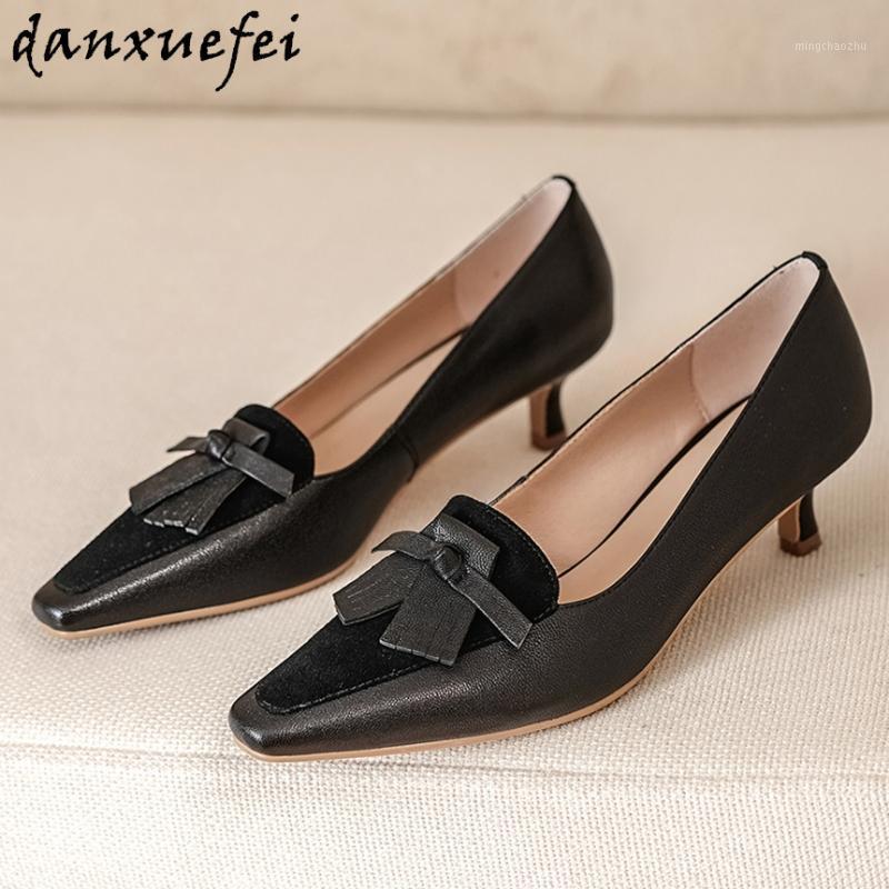 Women's genuine leather patchwork slip-on pumps fringe square toe elegant ladies style pumps retro vintage high heels shoes1, Black
Women's genuine leather patchwork slip-on pumps fringe square toe elegant ladies style pumps retro vintage high heels shoes1, Black