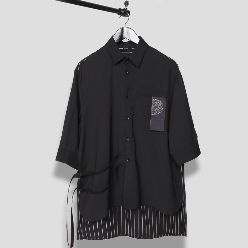 2021 New Summer Wear Original British Style Designer Personality Stripes Patchwork Tape Thin Man-of-the-ground Man Shirt N4U8, Black
2021 New Summer Wear Original British Style Designer Personality Stripes Patchwork Tape Thin Man-of-the-ground Man Shirt N4U8, Black
