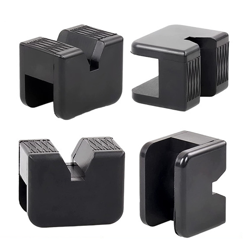 High Quality Car Lift Support Rubber Pads Black Notched Floor Jack Pad Frame Rail Universal Adapter
