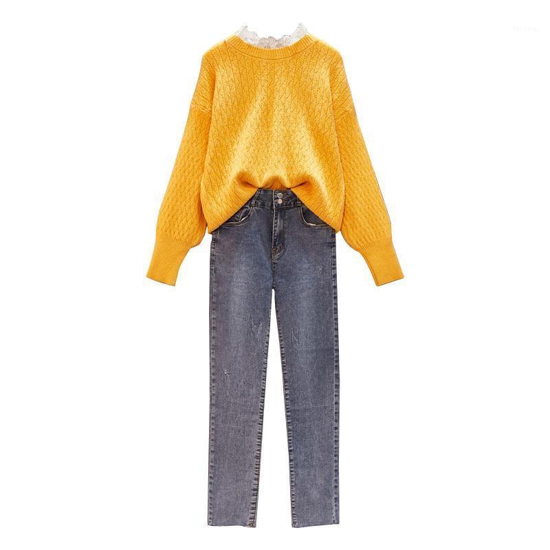 Western Style Fashion Sweater Jeans Pants Suit New Two-Piece Outfit Loose Pullover Top Denim Trousers Student Leisure Set1, White blouse
Western Style Fashion Sweater Jeans Pants Suit New Two-Piece Outfit Loose Pullover Top Denim Trousers Student Leisure Set1, White blouse