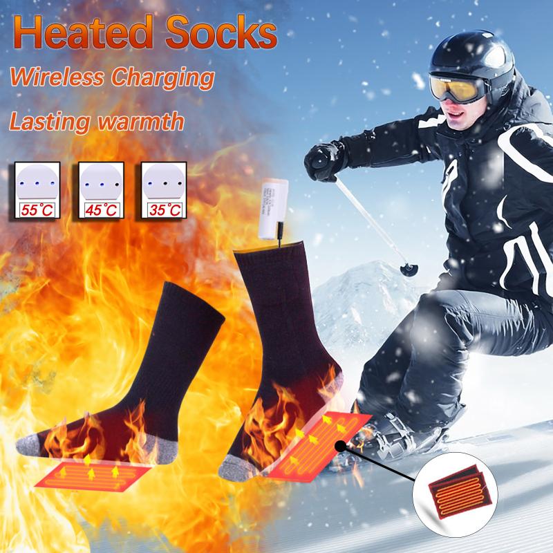 A Pair Of Rechargeable Heating Warm Socks Plus A Pair Of Batteries Fibers Thicken Super Soft Comfort Socks Keep Foot Unique, Black
A Pair Of Rechargeable Heating Warm Socks Plus A Pair Of Batteries Fibers Thicken Super Soft Comfort Socks Keep Foot Unique, Black