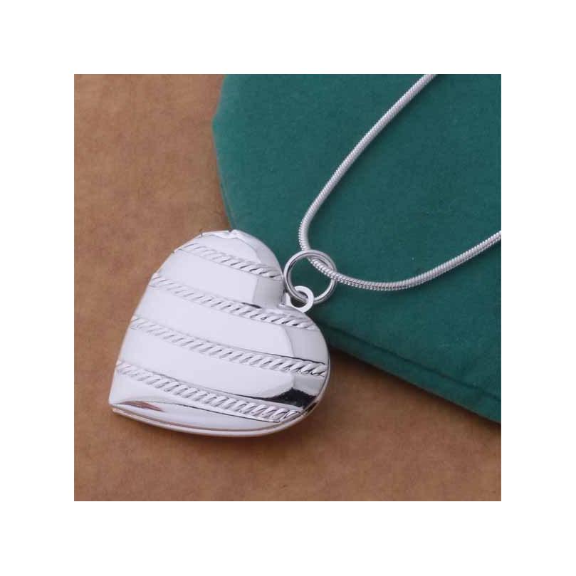 24Pcs Mix 12 Styles 925 Silver Plated Heart And Pendant Necklace Fashion Jewelry Valentines Gift Photo Locket Ne51 Vsyxb