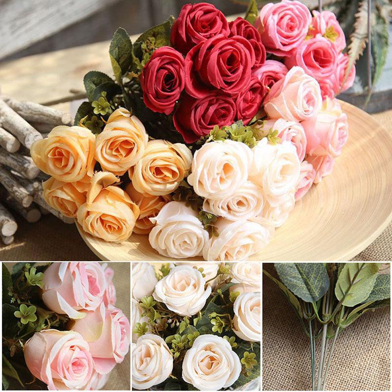 High Quality silk flower European 1 Bouquet Artificial Flowers Fall Vivid Rose Fake Leaf Wedding Home Party Xmas Decoration, Red
High Quality silk flower European 1 Bouquet Artificial Flowers Fall Vivid Rose Fake Leaf Wedding Home Party Xmas Decoration, Red