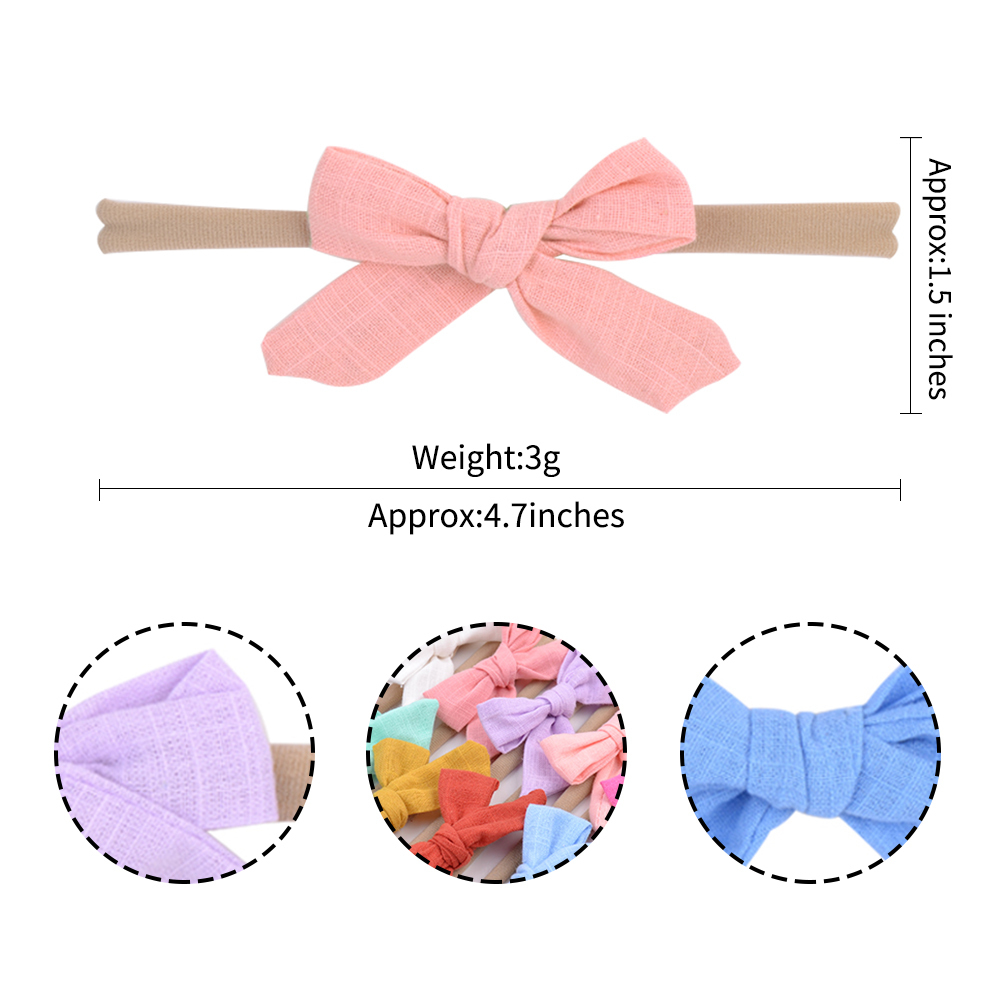 12pcs/lot Sweet Candy Colors Bow Headband Elastic Hair Band For Baby Girls Handmade Hairband Turban Headwear Hair Accessories LJ200903
