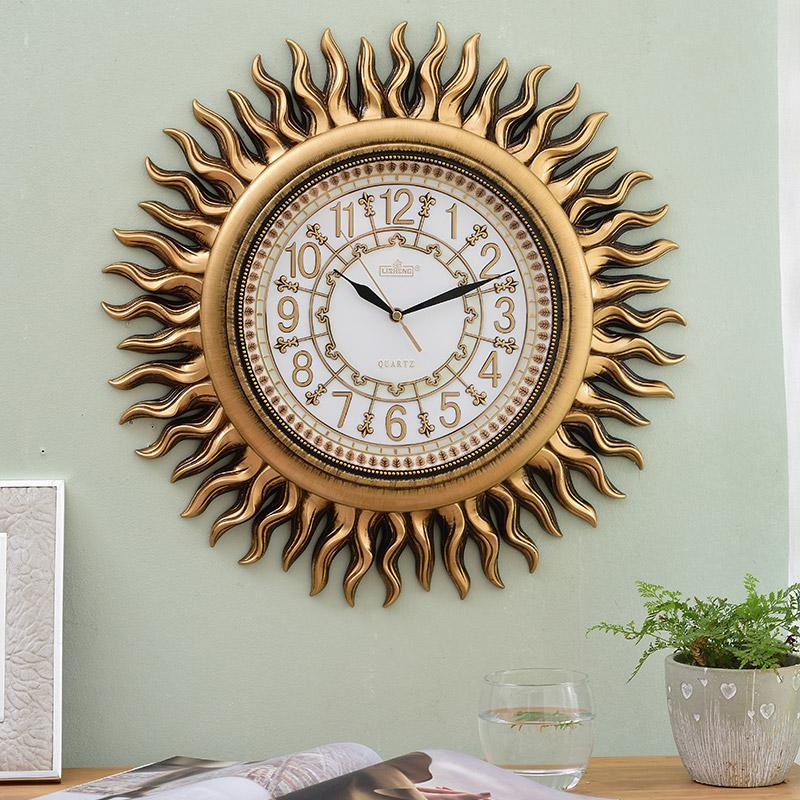 47*47cm Wall Clock Living Room Modern Fashion Mute Hanging Clock European Retro Decorative Manual Sun Shape Wall Digital
47*47cm Wall Clock Living Room Modern Fashion Mute Hanging Clock European Retro Decorative Manual Sun Shape Wall Digital