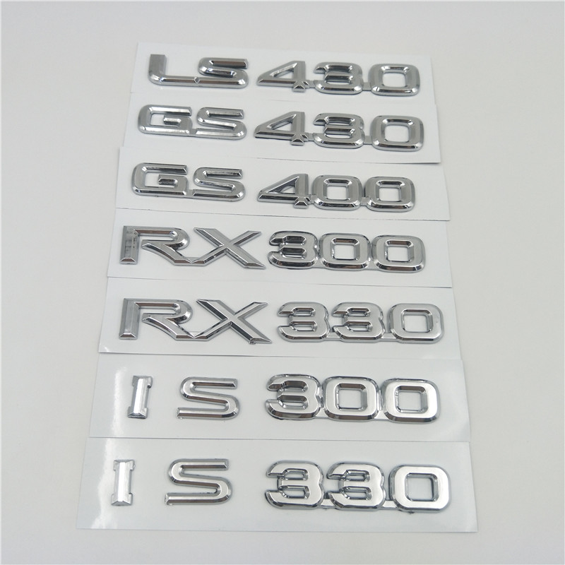 For Lexus LS430 GS430 GS400 RX400 RX300 RX330 IS300 IS330 LX570 GX470 Rear Tailgate Emblem Logo Stickers, Silvery
For Lexus LS430 GS430 GS400 RX400 RX300 RX330 IS300 IS330 LX570 GX470 Rear Tailgate Emblem Logo Stickers, Silvery
