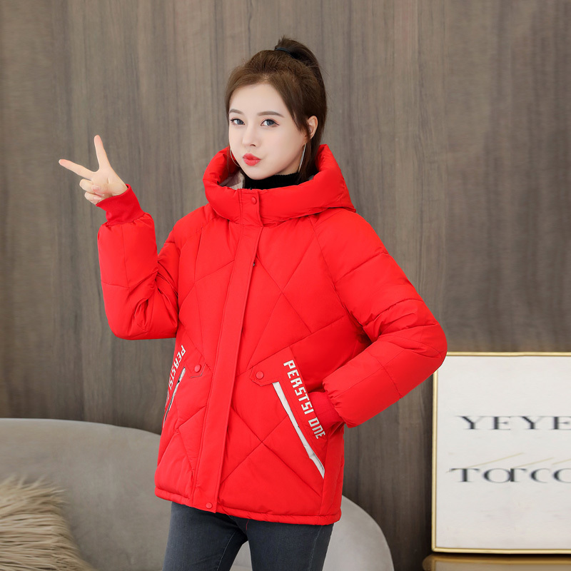 Women Parkas New Winter Hooded Jacket Coats Women Fashion Short Down Cotton Parkas Pocket Warm Parkas Female outwear 201019