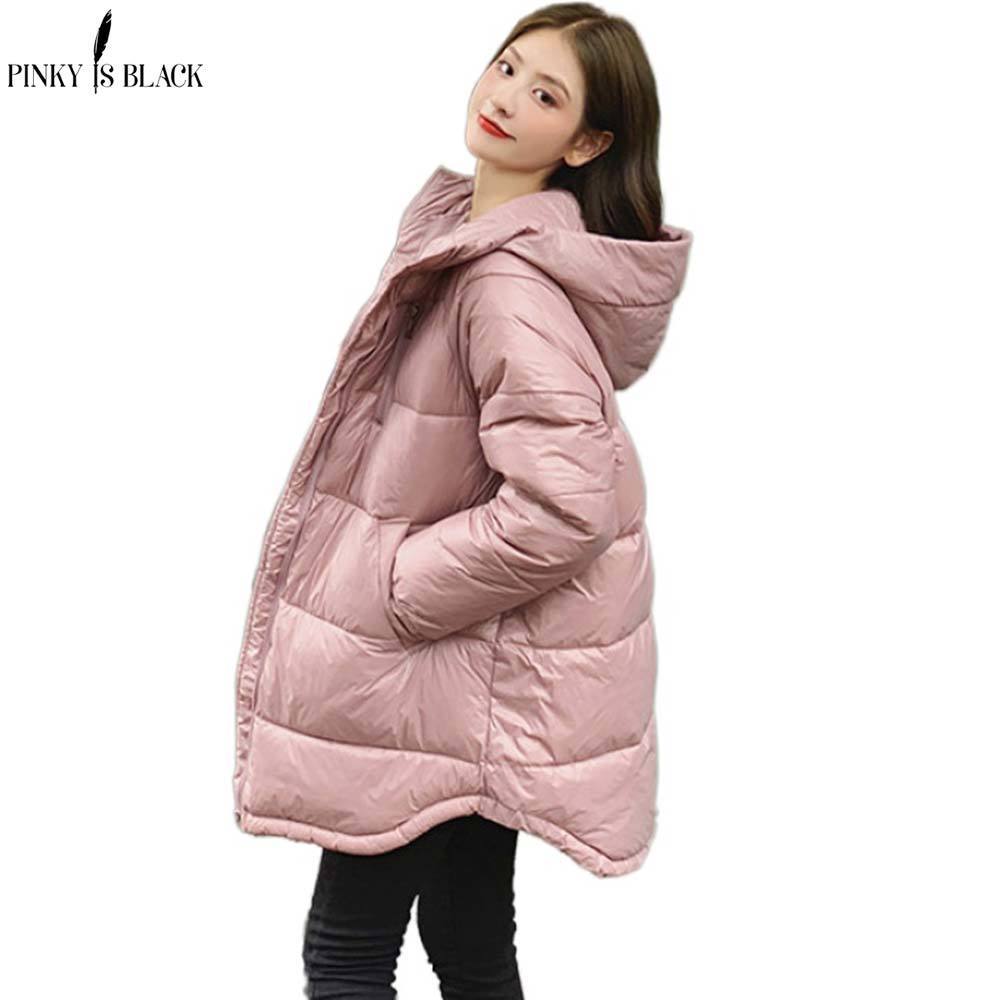 PinkyIsBlack 2020 New Fashion Long Winter Jacket Women Slim Female Winter Coat Women Thicken Parka Hooded Cotton Women Clothing LJ201127