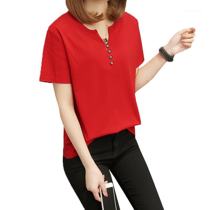 2020 New Women T-shirts Casual Solid color V-neck t Tops Tee Summer Female T shirt Short Sleeve 5XL shirt For Women 100KG1, Red
2020 New Women T-shirts Casual Solid color V-neck t Tops Tee Summer Female T shirt Short Sleeve 5XL shirt For Women 100KG1, Red