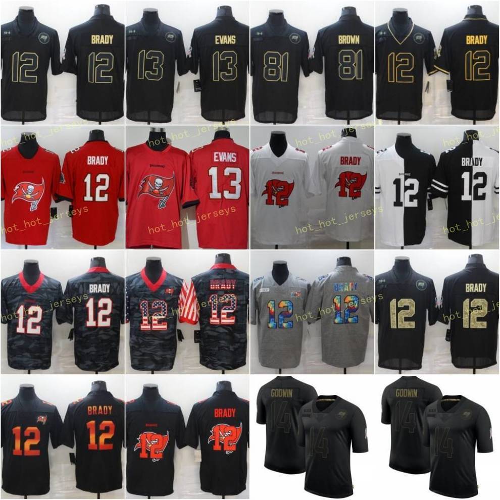 12 Tom Brady Football Jersey 2020 Salute To Service Limited Tannpa Bav Buccameers 13 Mike Evans 14 Chris Godwin 81 Antonio Brown, Black;red
12 Tom Brady Football Jersey 2020 Salute To Service Limited Tannpa Bav Buccameers 13 Mike Evans 14 Chris Godwin 81 Antonio Brown, Black;red