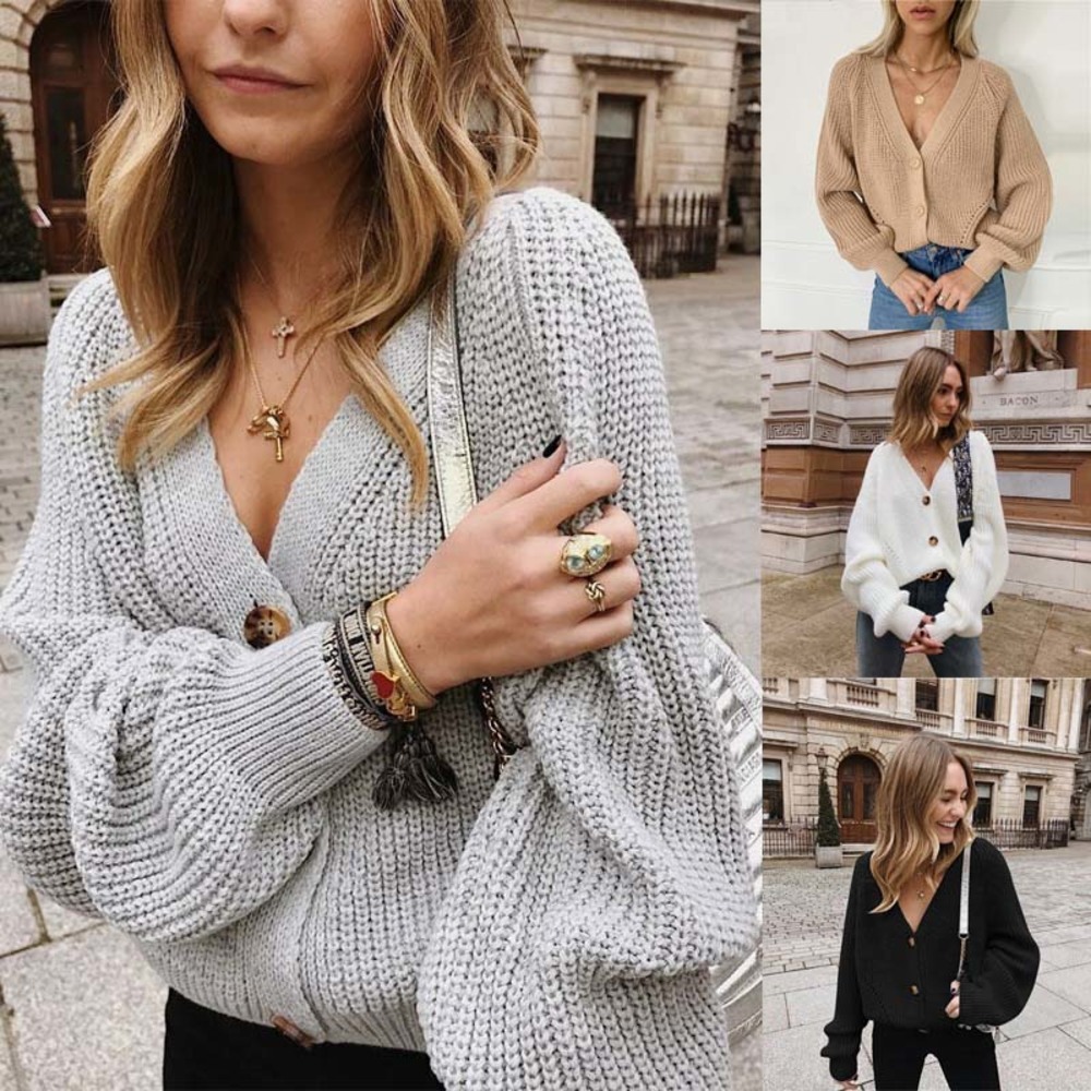 NEW Women Knitted Cardigans Sweater Fashion Autumn Long Sleeve Loose Coat Casual Button Thick V Neck Solid Female Tops, Tan;black
NEW Women Knitted Cardigans Sweater Fashion Autumn Long Sleeve Loose Coat Casual Button Thick V Neck Solid Female Tops, Tan;black