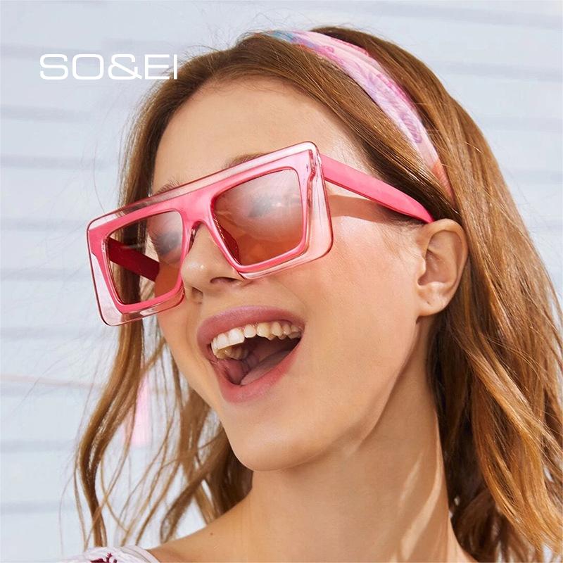 SO&EI Fashion Square Colorful Women Sunglasses Brand Designer Vintage Double Color Lens Eyewear Men Sun Glasses Oculos UV400
SO&EI Fashion Square Colorful Women Sunglasses Brand Designer Vintage Double Color Lens Eyewear Men Sun Glasses Oculos UV400