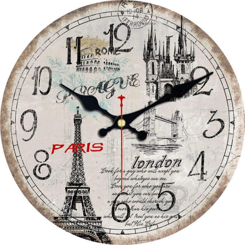 Chic Tower Wooden Cardboard Wall Clock,Home Antique Style,Home Living Room Decoration,No Ticking Sound 16 inch
Chic Tower Wooden Cardboard Wall Clock,Home Antique Style,Home Living Room Decoration,No Ticking Sound 16 inch