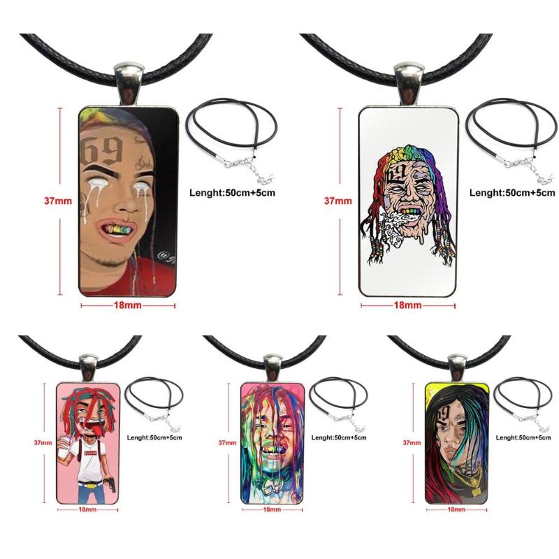 Hip Hop Rapper Tekashi 69 6ix9ine Glass Cabochon Pendant Necklace Rectangle Fashion Necklace For Women Fashion Jewelry
Hip Hop Rapper Tekashi 69 6ix9ine Glass Cabochon Pendant Necklace Rectangle Fashion Necklace For Women Fashion Jewelry