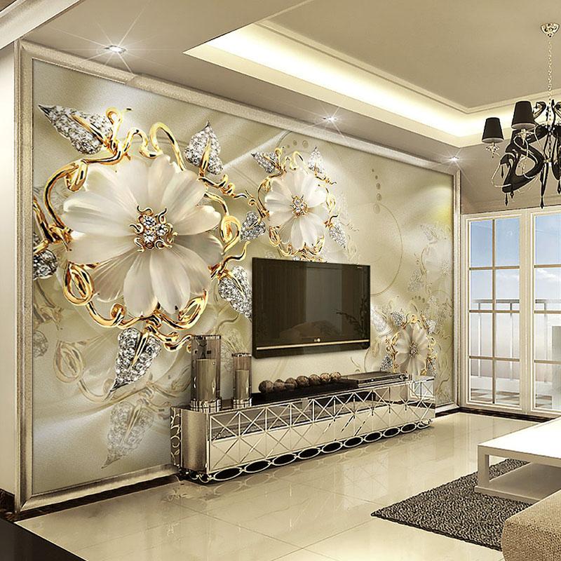 Diantu Custom 3D Mural Wallpaper European Style Diamond Jewelry Golden Flower Backdrop Decor Mural Modern Art Wall Painting Livi, Silk cloth
Diantu Custom 3D Mural Wallpaper European Style Diamond Jewelry Golden Flower Backdrop Decor Mural Modern Art Wall Painting Livi, Silk cloth