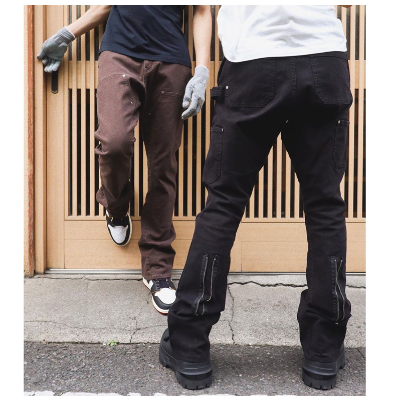 2021 New European Fashion Street Style Vujade Retro Back Zipper Men' Slim-fit Flared Rivet Pocket Pure Casual Pants Shug, Brown
2021 New European Fashion Street Style Vujade Retro Back Zipper Men' Slim-fit Flared Rivet Pocket Pure Casual Pants Shug, Brown