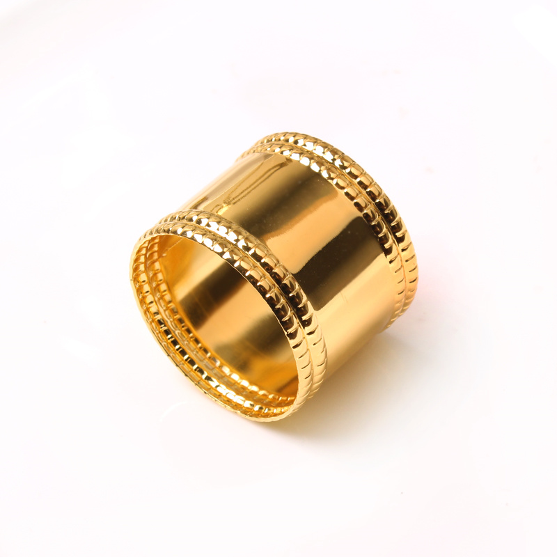 Gold Silver Napkin Ring Table Napkin Holder Hotel