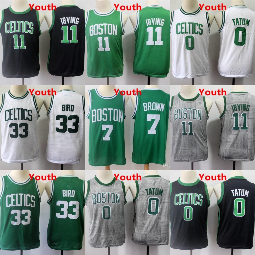 Boston Celtics Kids Kyrie Irving Retro Jaylen Brown Jayson Tatum Larry Bird NBA Youth Basketball Jersey, Black
Boston Celtics Kids Kyrie Irving Retro Jaylen Brown Jayson Tatum Larry Bird NBA Youth Basketball Jersey, Black