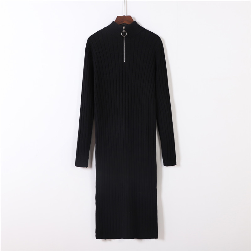 2021 New Autumn Winter Long Thick Warm Women Sweater Zipper Cotton Knitted Ribbed Straight Dresses Pullover Maxi Midi Dress 18lx, Black
2021 New Autumn Winter Long Thick Warm Women Sweater Zipper Cotton Knitted Ribbed Straight Dresses Pullover Maxi Midi Dress 18lx, Black
