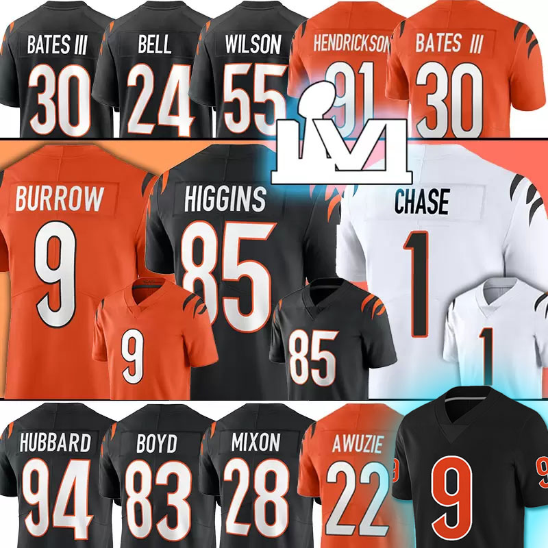 9 Joe Burrow Jersey Ja'Marr Chase Tee Higgins Joe Mixon Sam Hubbard Tyler Boyd Jessie Bates III Fred Johnson Vonn Bell Brandon Wilson Clark Harris, Men(meng hu)
9 Joe Burrow Jersey Ja'Marr Chase Tee Higgins Joe Mixon Sam Hubbard Tyler Boyd Jessie Bates III Fred Johnson Vonn Bell Brandon Wilson Clark Harris, Men(meng hu)